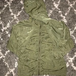 Charlotte Russe Silky Olive Green Bomber